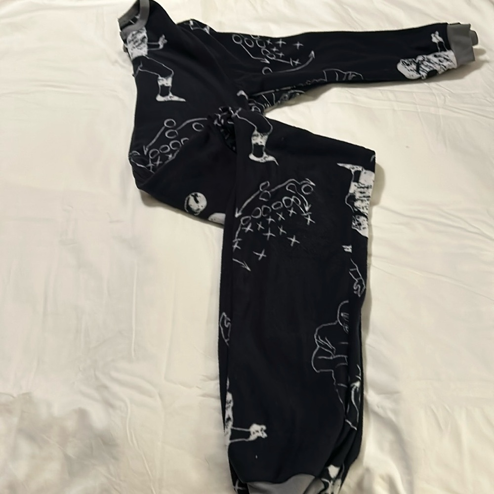 Boys football front zip pajamas